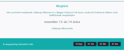 A kiállítás története – visszaszámláló-2